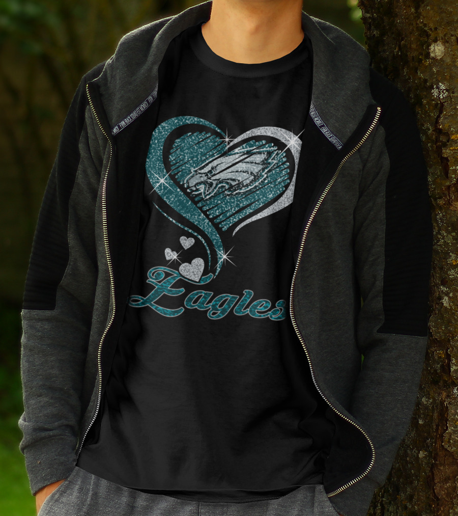Philadelphia Eagles Heart T-Shirt