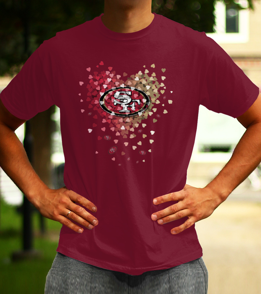 San Francisco 49ers Logo In Heart T-Shirt