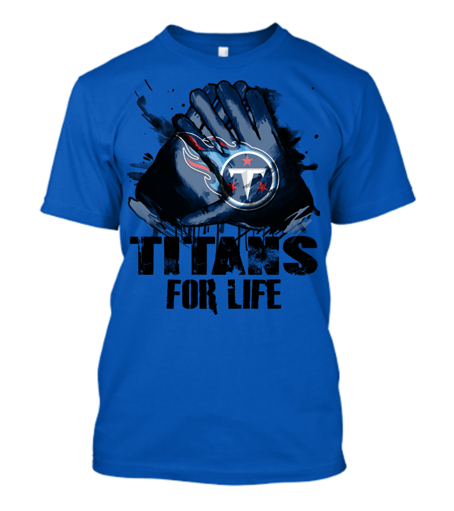 Titans For Life Tennessee Titans Logo Paint Splash T-Shirt