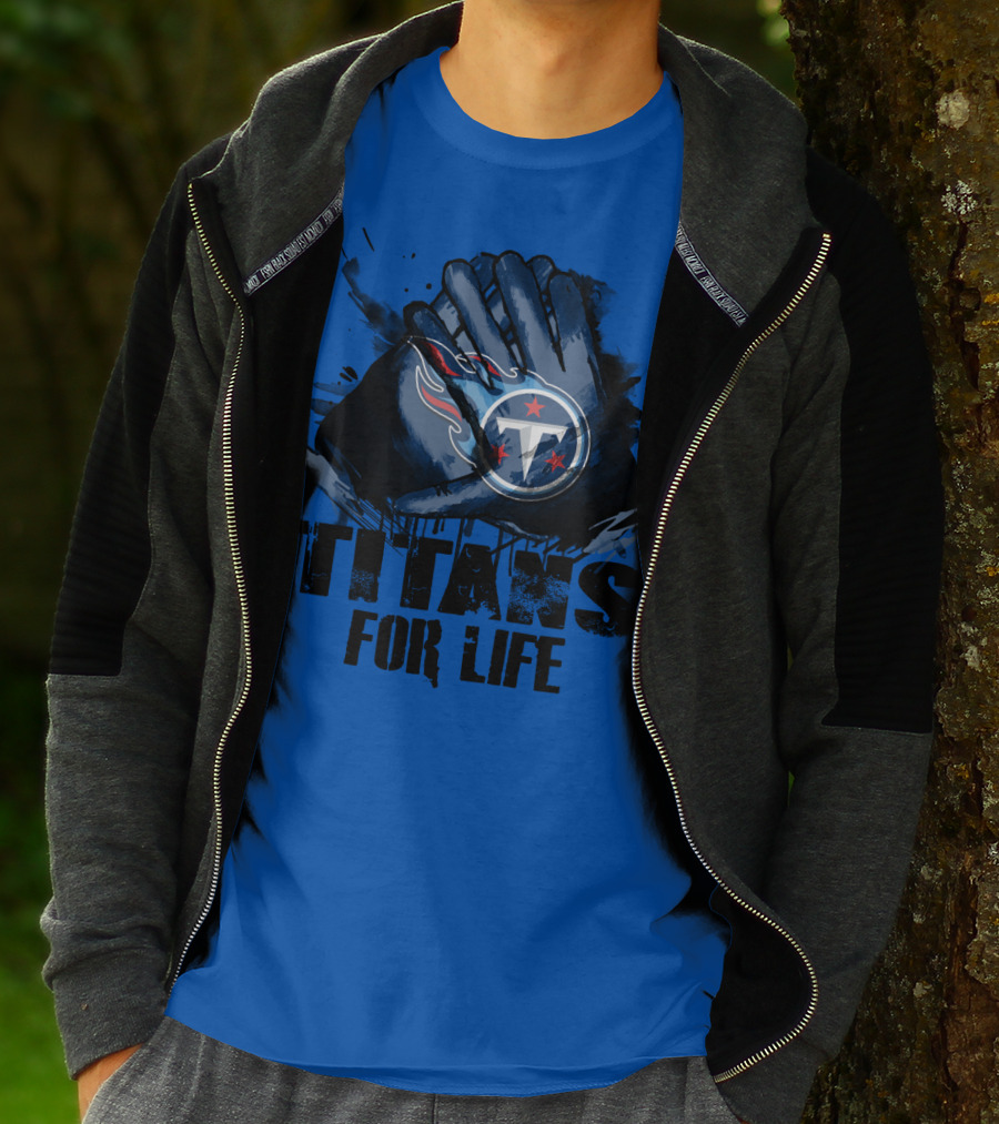 Titans For Life Tennessee Titans Logo Paint Splash T-Shirt