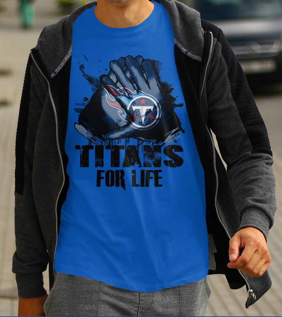 Titans For Life Tennessee Titans Logo Paint Splash T-Shirt