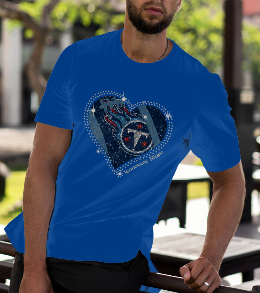 Tennessee Titans Sparkling Heart T-Shirt