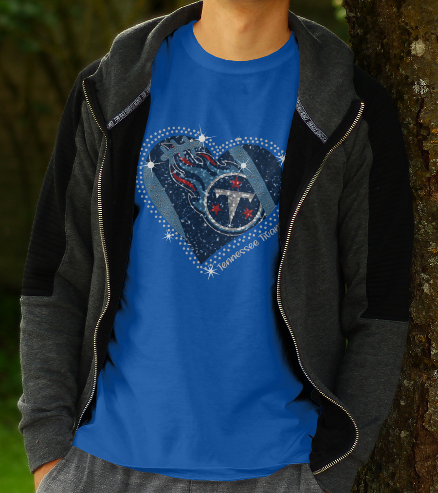 Tennessee Titans Sparkling Heart T-Shirt