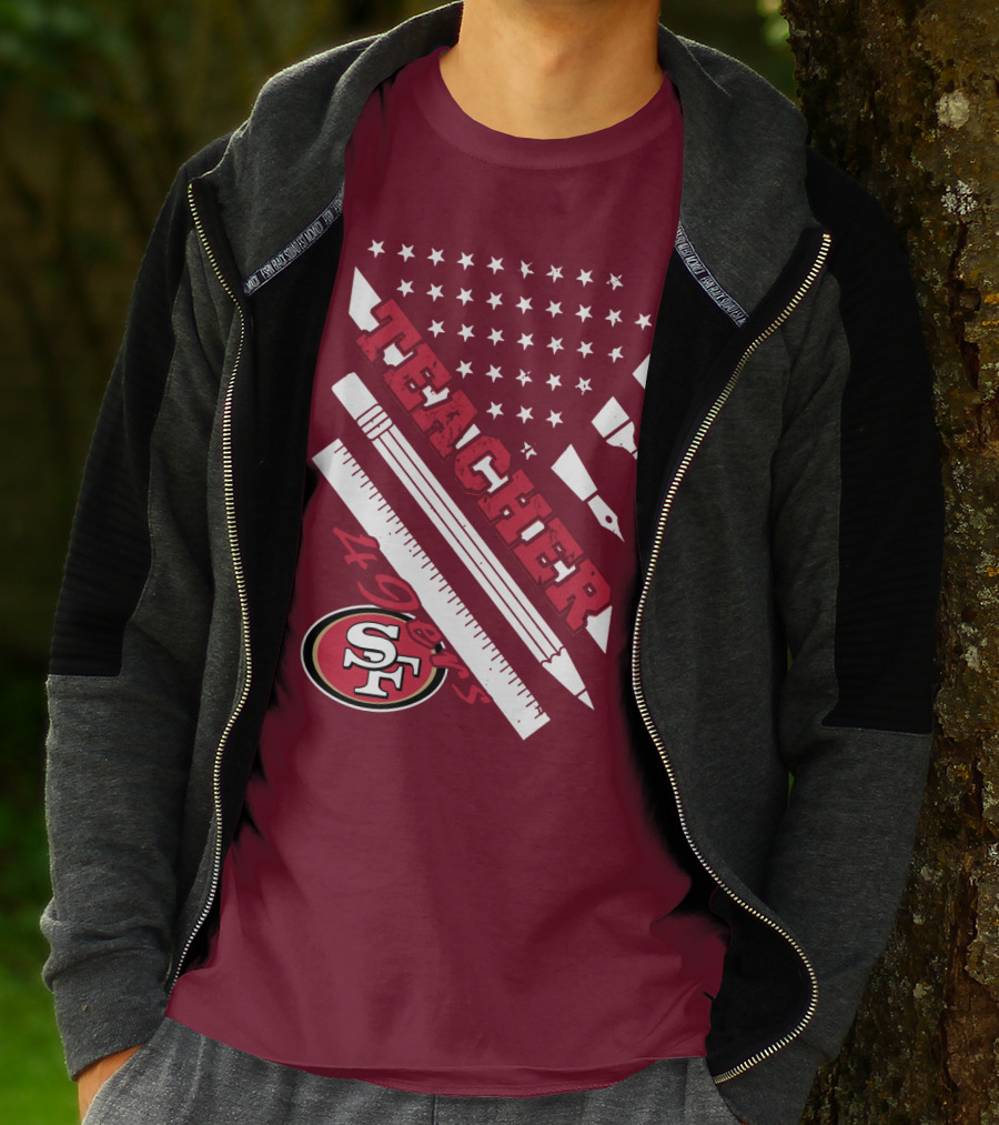 San Francisco 49ers Teacher Stars And Tools T-Shirt