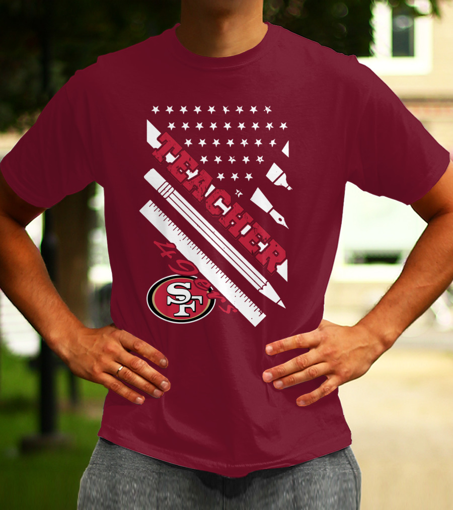 San Francisco 49ers Teacher Stars And Tools T-Shirt