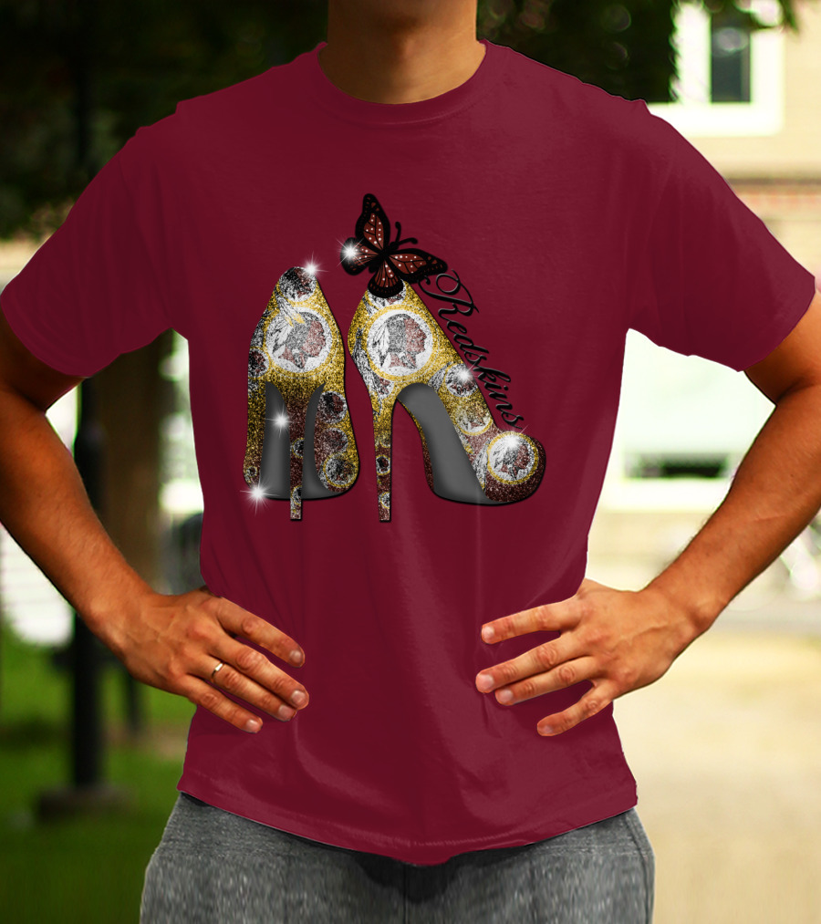 Redskins High Heels And Butterfly Sparkle T-Shirt