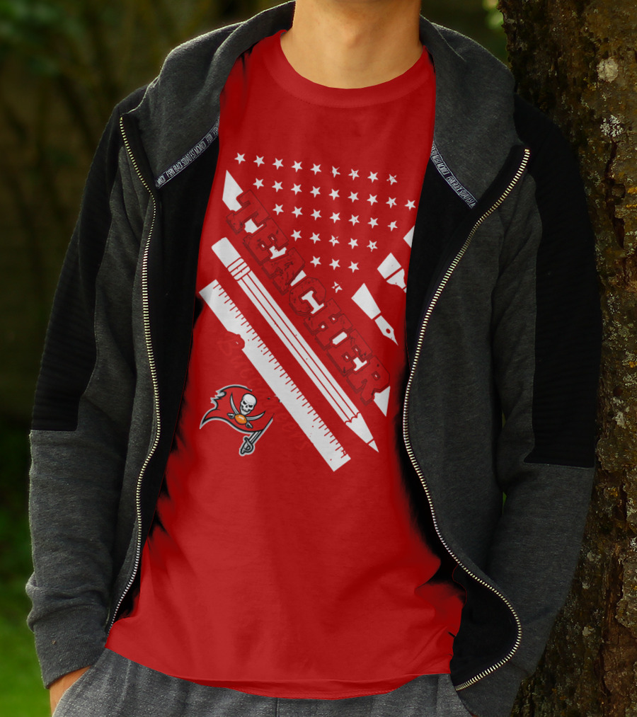 Teacher Tampa Bay Buccaneers Flag T-Shirt