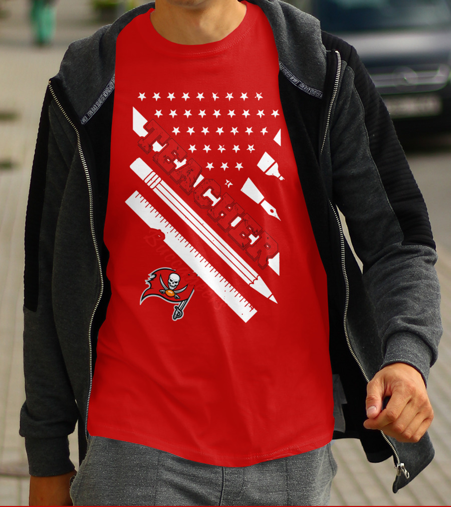 Teacher Tampa Bay Buccaneers Flag T-Shirt