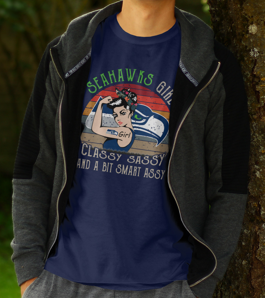 Seattle Seahawks Girl Classy Sassy And A Bit Smart Assy T-Shirt