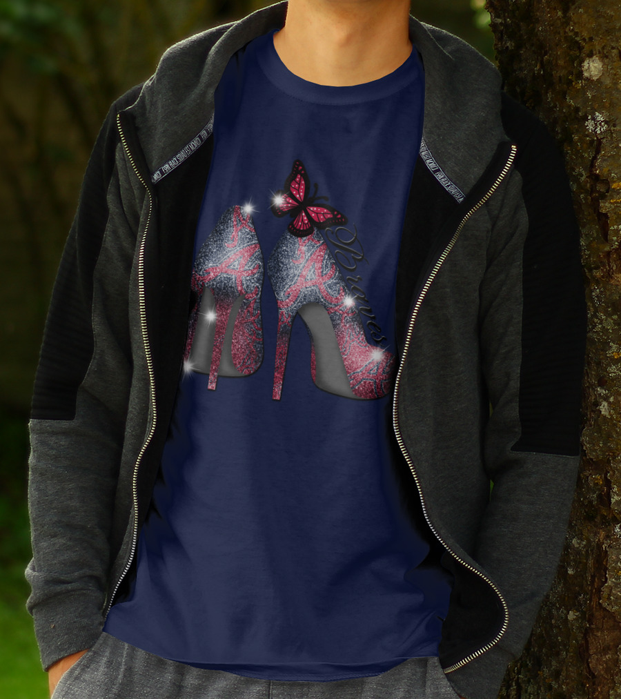 Atlanta Braves High Heels Butterfly T-Shirt