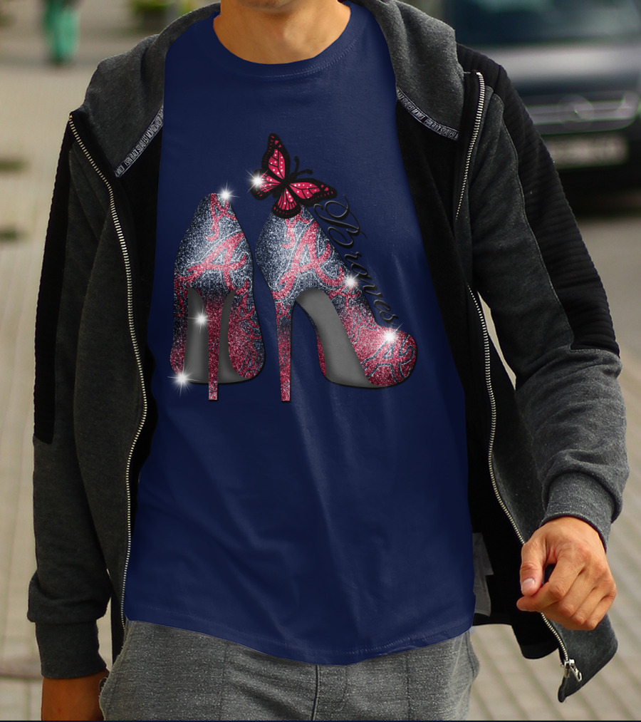 Atlanta Braves High Heels Butterfly T-Shirt