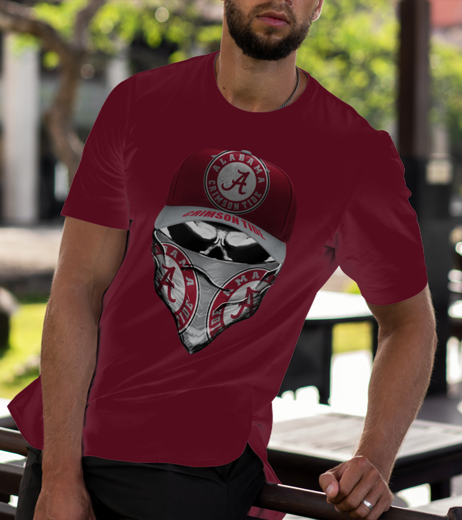 Alabama Crimson Tide A Logo Bandana Mask T-Shirt
