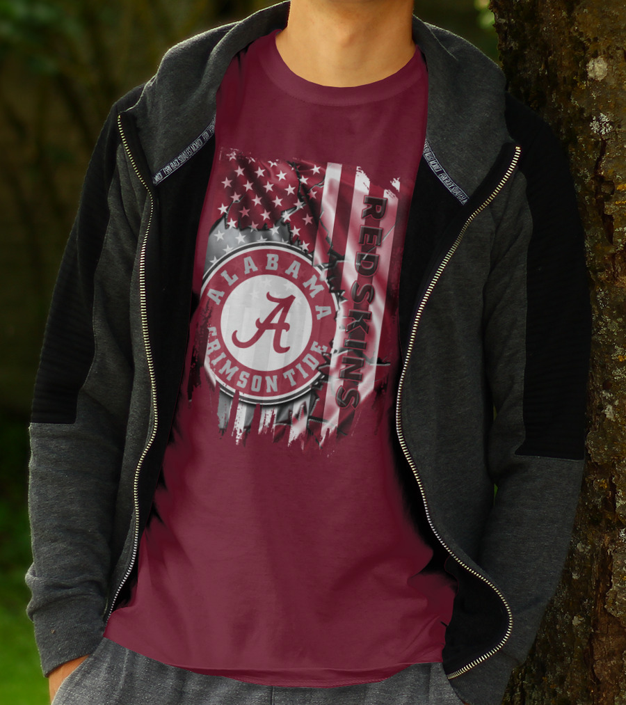 Alabama Crimson Tide Redskins Stars And Stripes T-Shirt