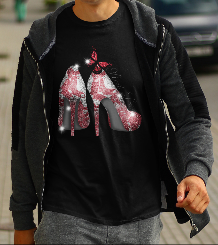 Boston Red Sox High Heels With Butterfly And Socks T-Shirt