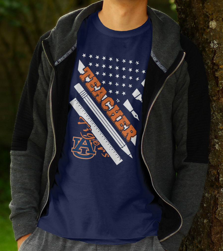 Auburn Teacher Tigers A Logo Pencil Ruler T-Shirt