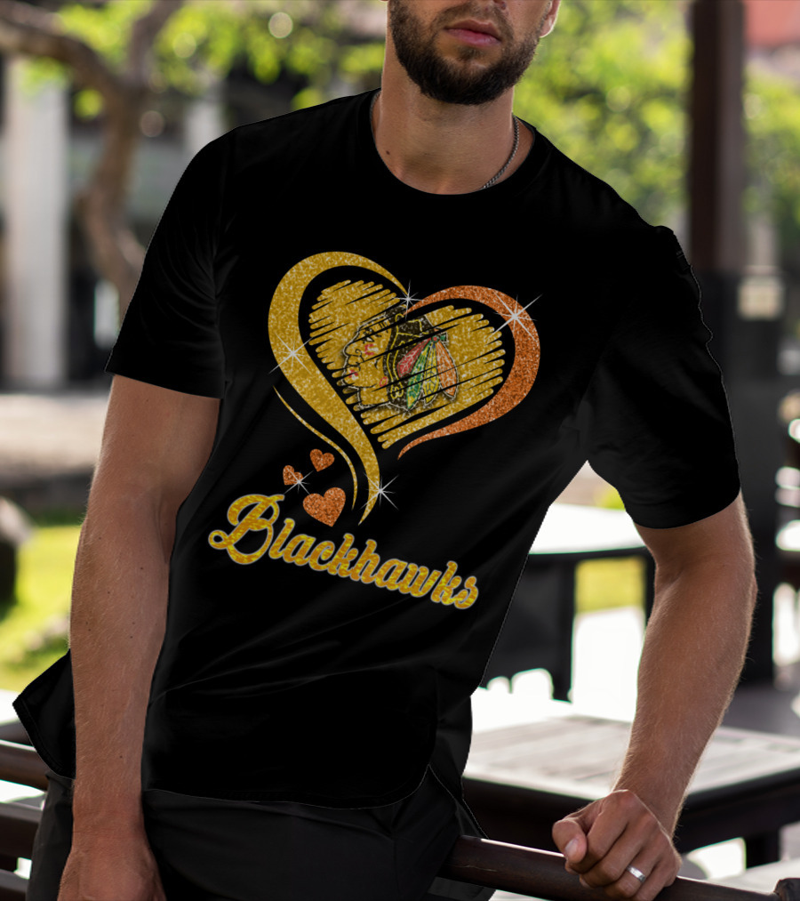 Blackhawks Heart T-Shirt