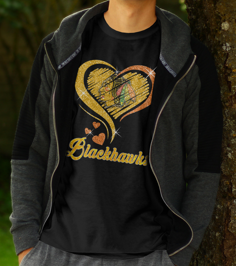 Blackhawks Heart T-Shirt