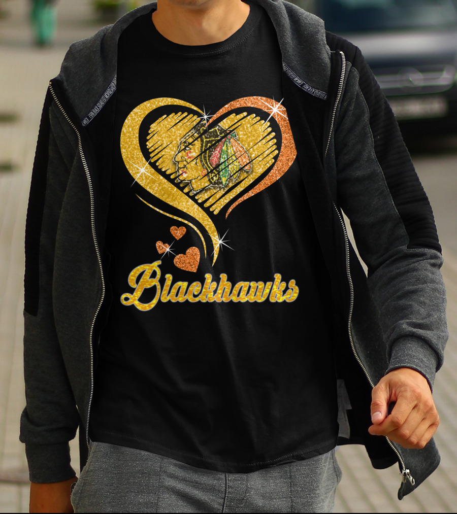 Blackhawks Heart T-Shirt