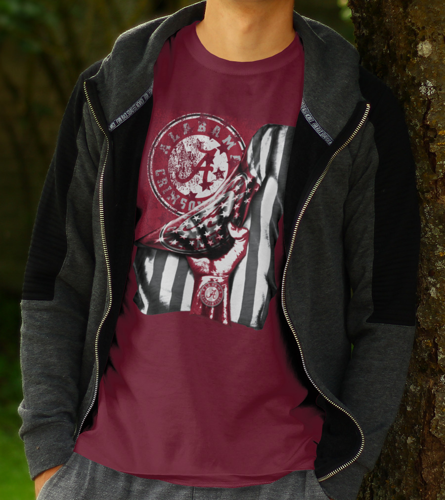 Alabama Crimson Tide Held High With Flag And Seal T-Shirt