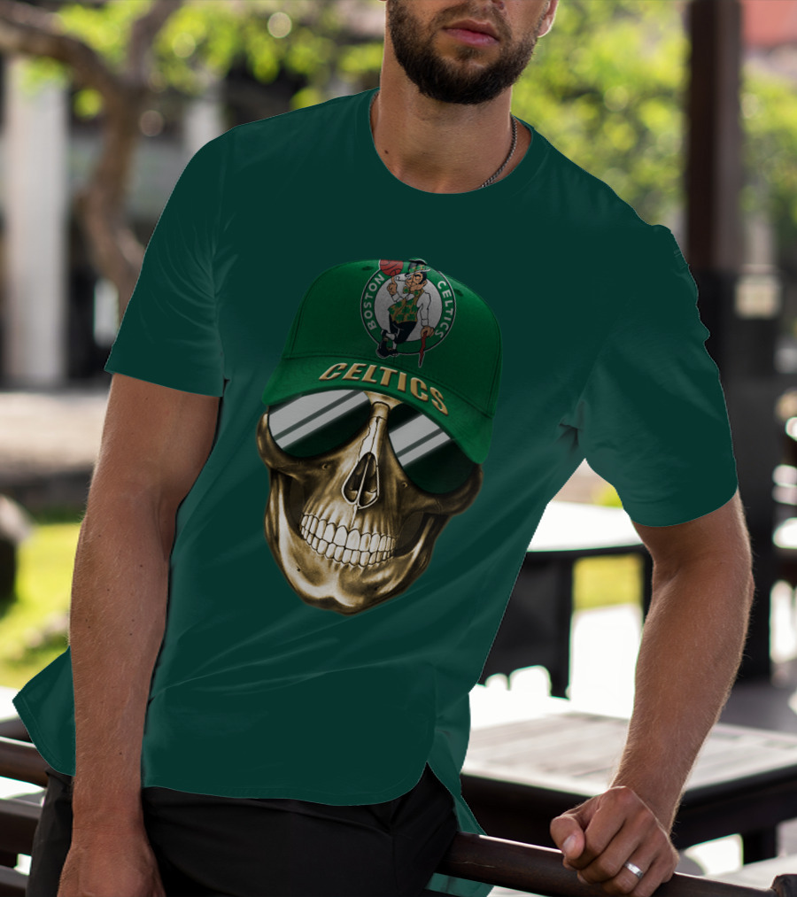 Boston Celtics Skull Cap T-Shirt
