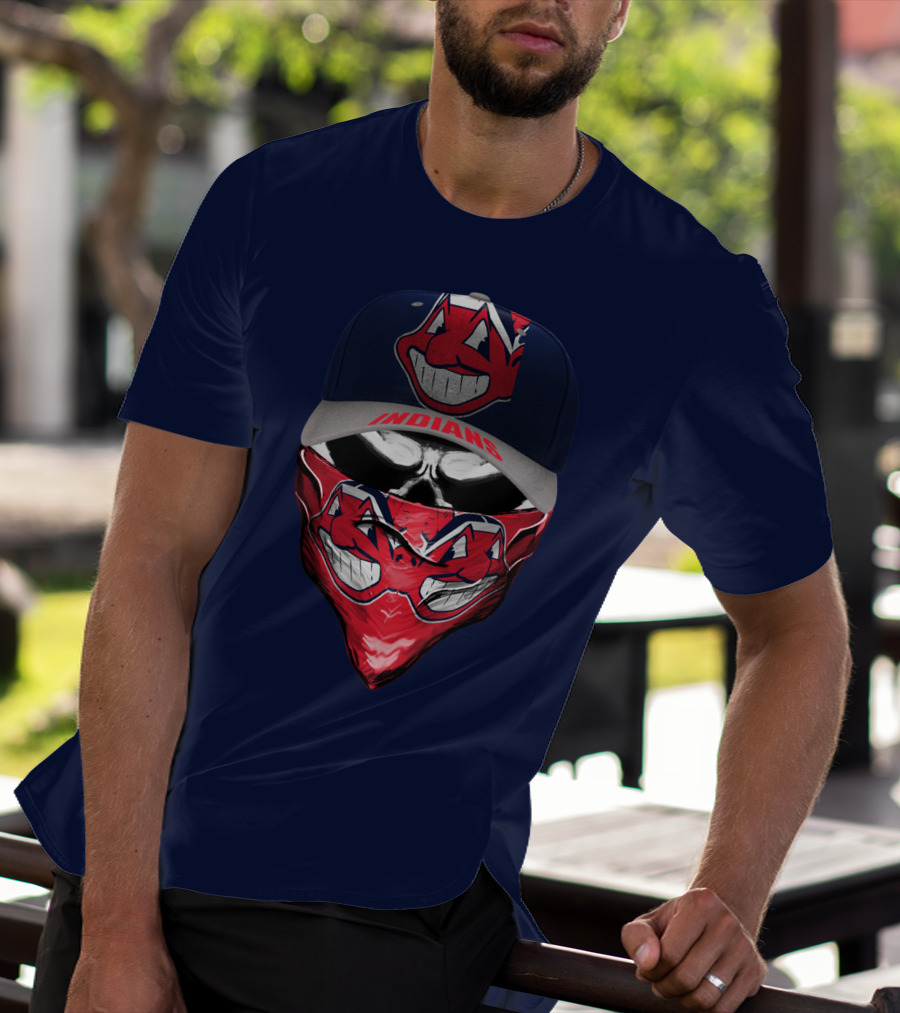 Cleveland Indians Logo Cap And Bandana T-Shirt