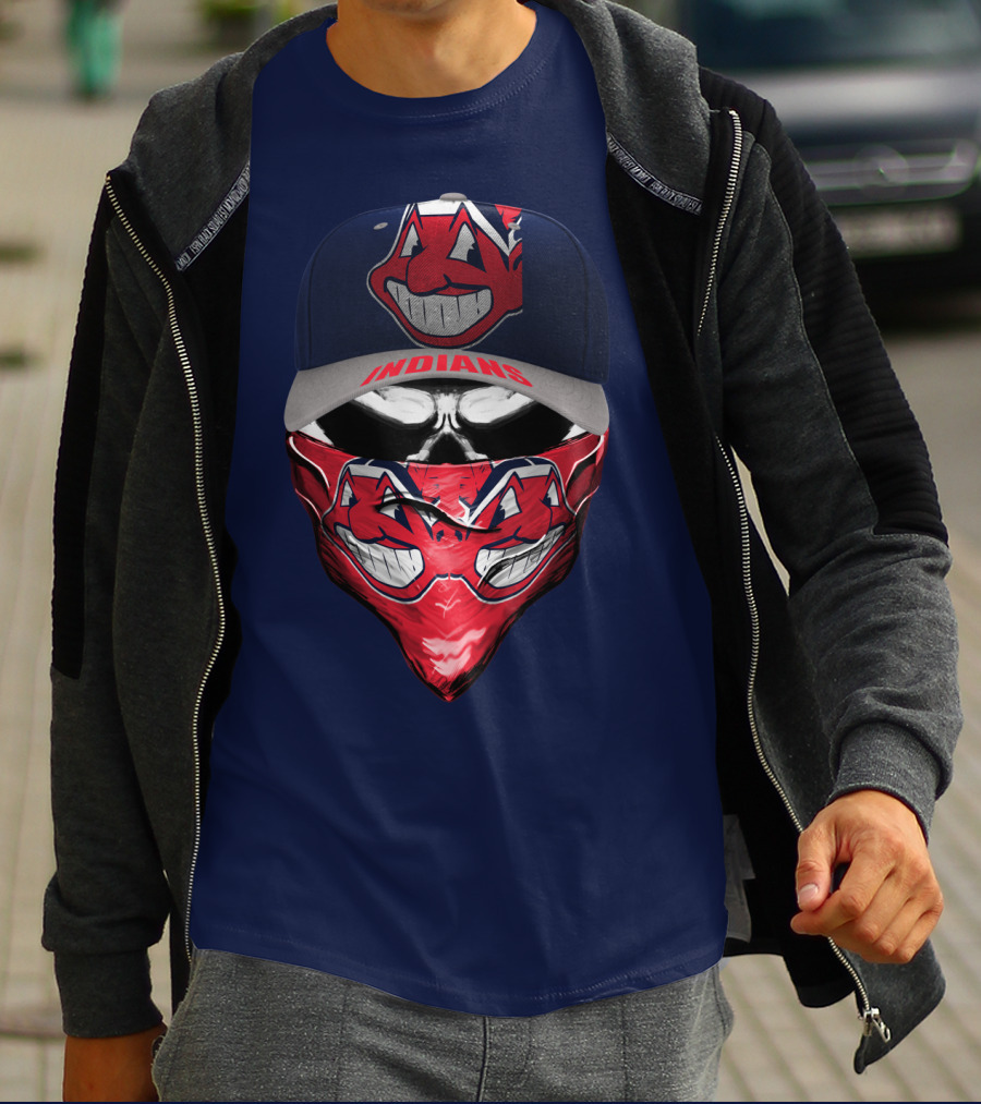 Cleveland Indians Logo Cap And Bandana T-Shirt