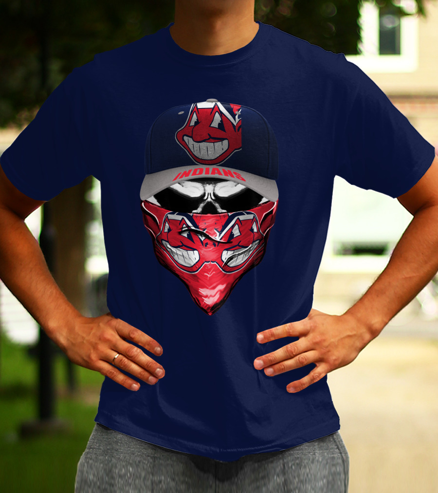 Cleveland Indians Logo Cap And Bandana T-Shirt