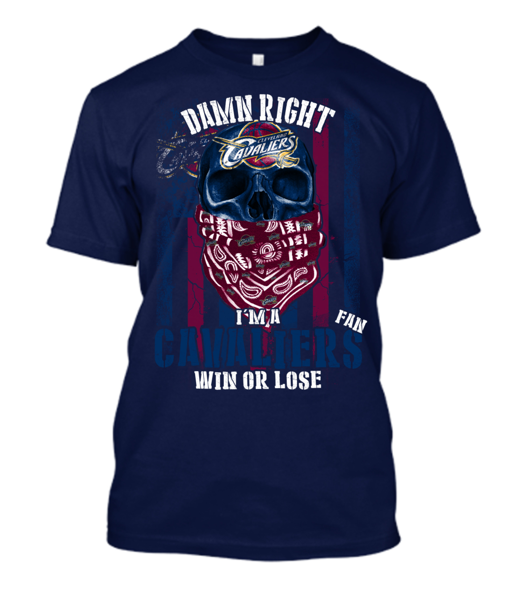 Damn Right I'm A Cleveland Cavaliers Fan Win Or Lose T-Shirt