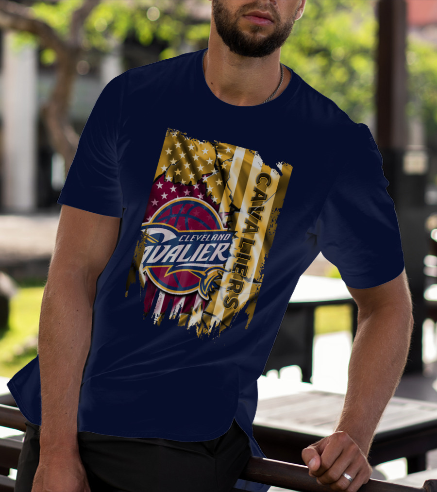Cleveland Cavaliers Stars And Stripes Basketball T-Shirt