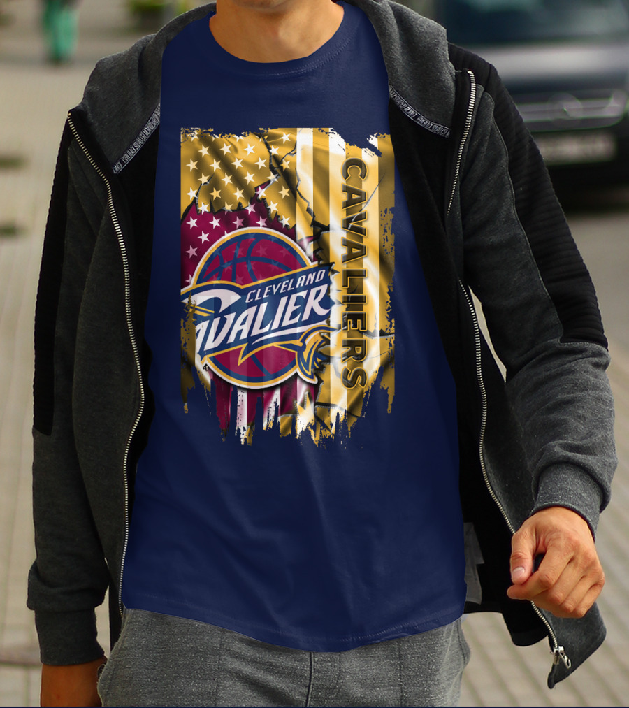 Cleveland Cavaliers Stars And Stripes Basketball T-Shirt