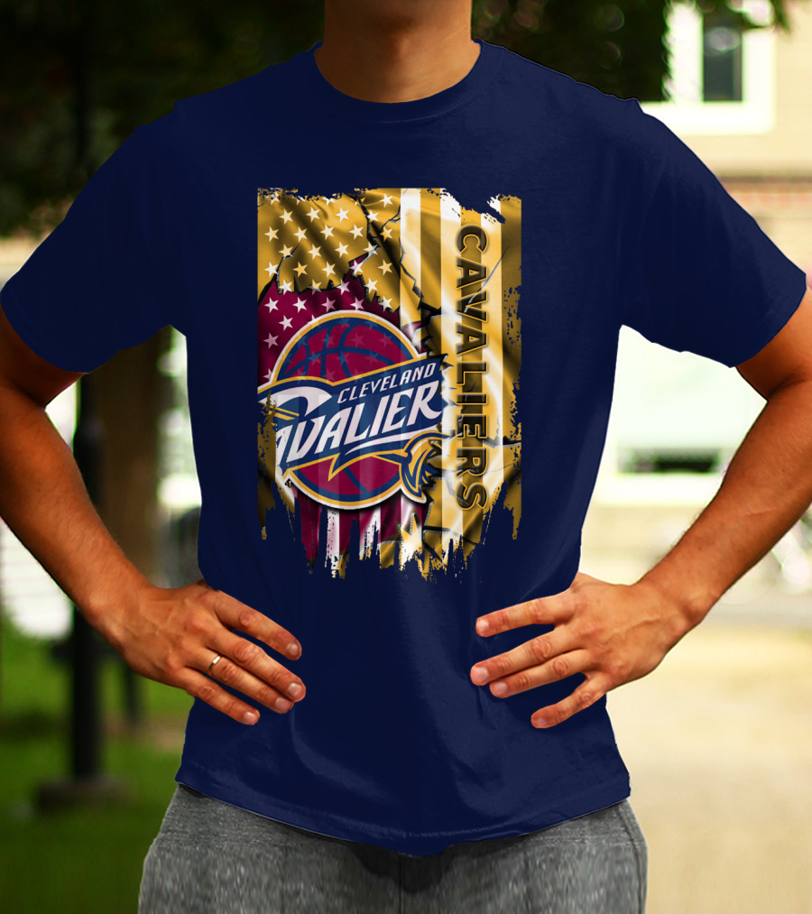 Cleveland Cavaliers Stars And Stripes Basketball T-Shirt