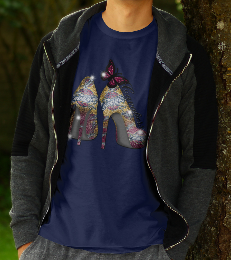 Cleveland Cavaliers Heels With Butterfly T-Shirt
