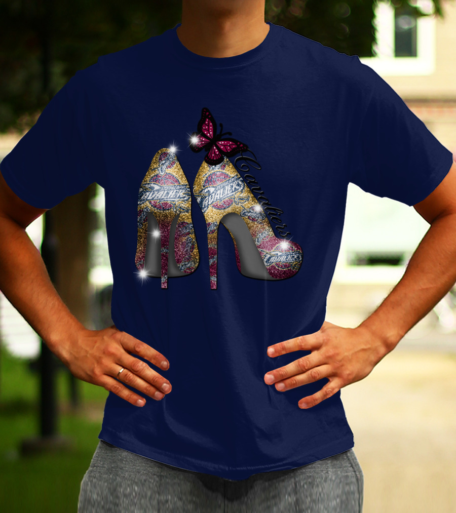 Cleveland Cavaliers Heels With Butterfly T-Shirt