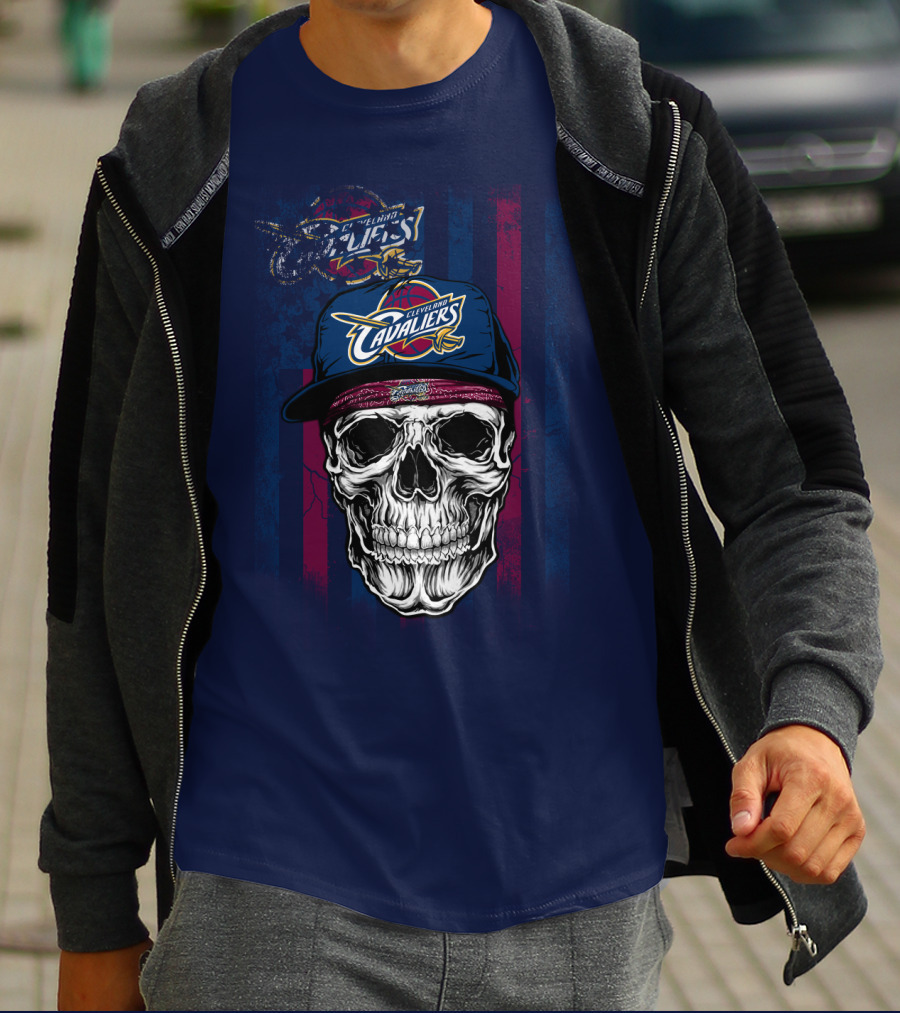 Cleveland Cavaliers Skull With Cap T-Shirt