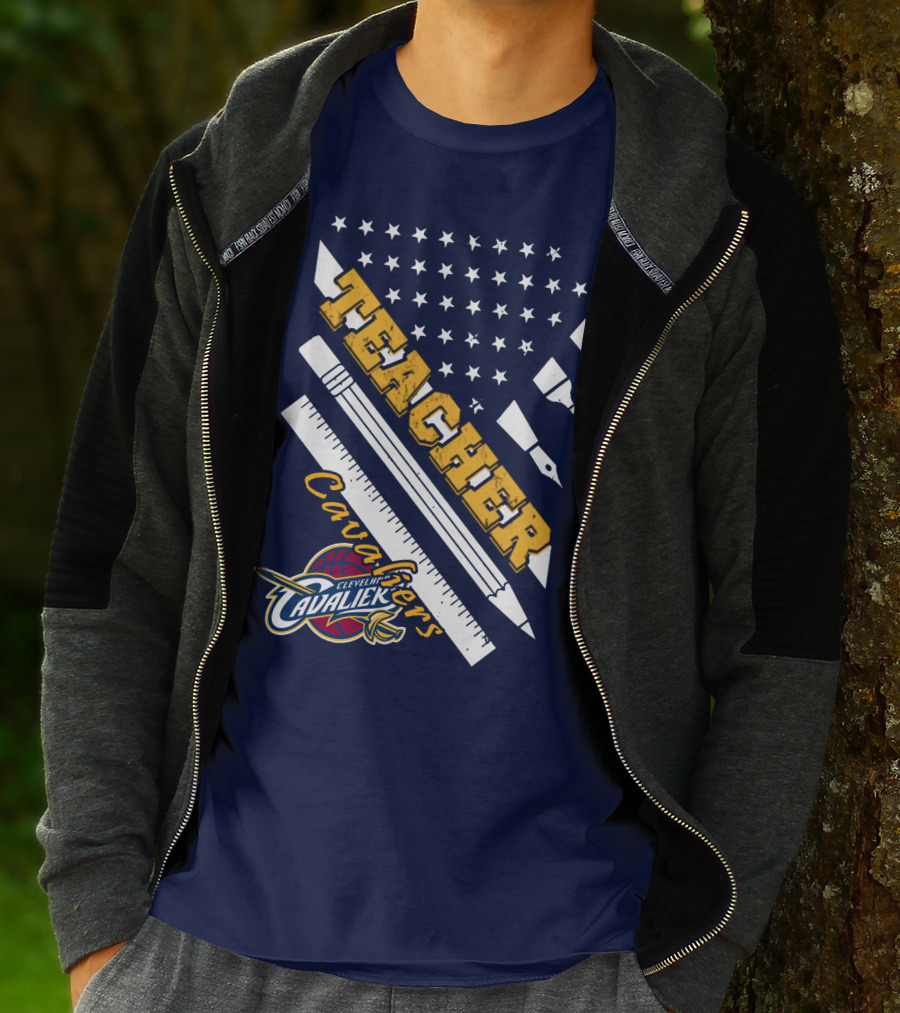 Cleveland Cavaliers Teacher Ruler Pen Stars T-Shirt