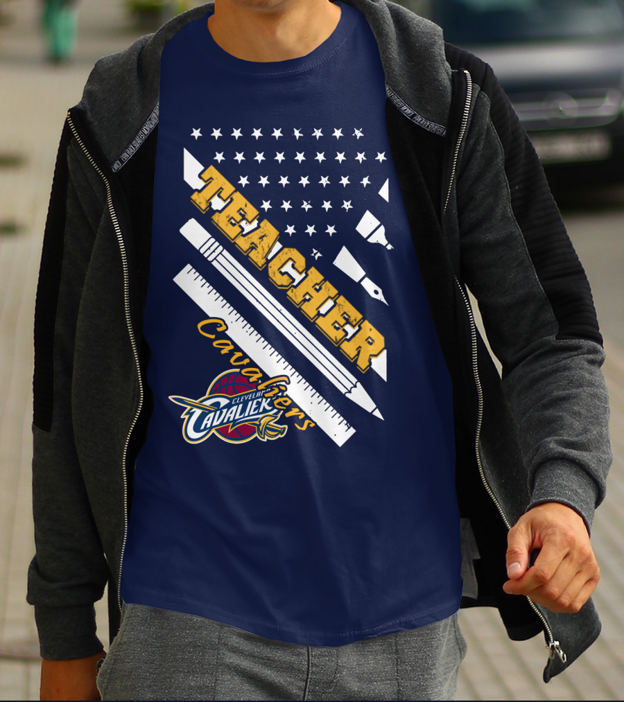 Cleveland Cavaliers Teacher Ruler Pen Stars T-Shirt