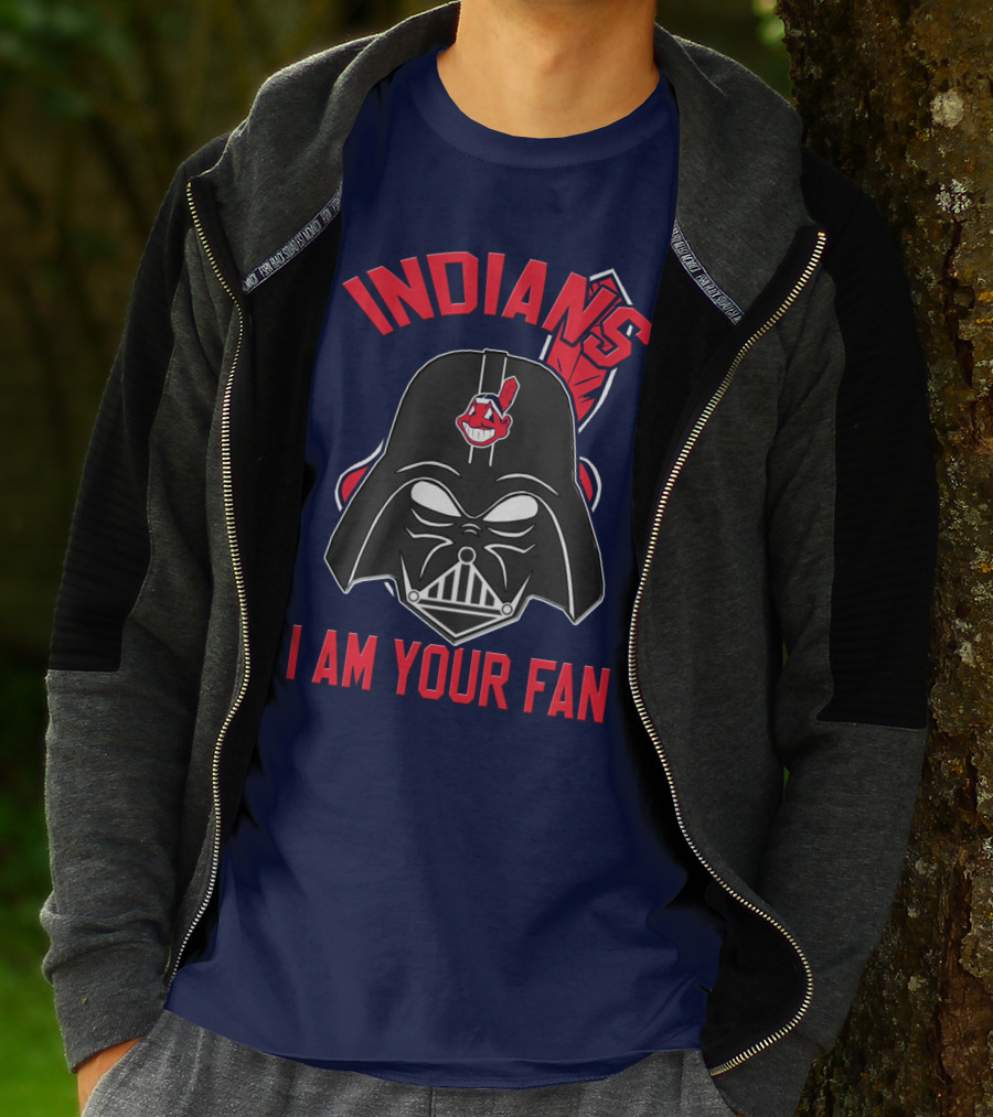 Indians I Am Your Fan Darth Vader Star Wars Cleveland Logo Mashup T-Shirt