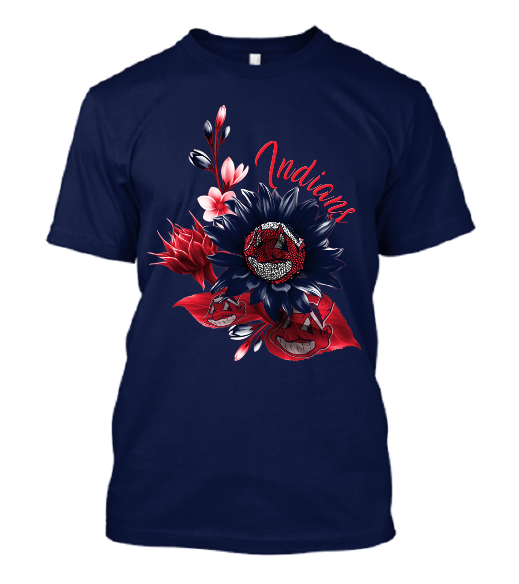 Indians Floral Chief Wahoo T-Shirt