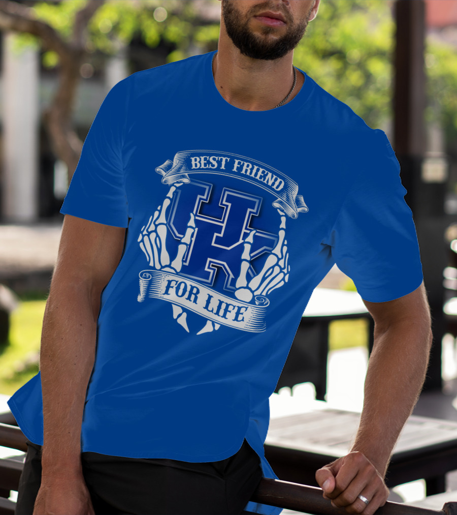 Best Friend For Life Kentucky Wildcats Skeleton Hands T-Shirt