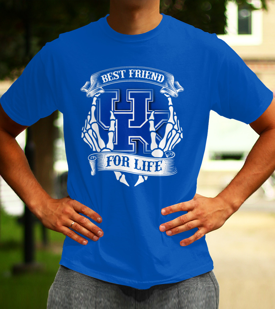 Best Friend For Life Kentucky Wildcats Skeleton Hands T-Shirt