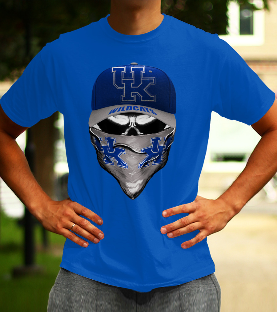 Kentucky Wildcats Uk Logo Hat Bandana Blue T-Shirt
