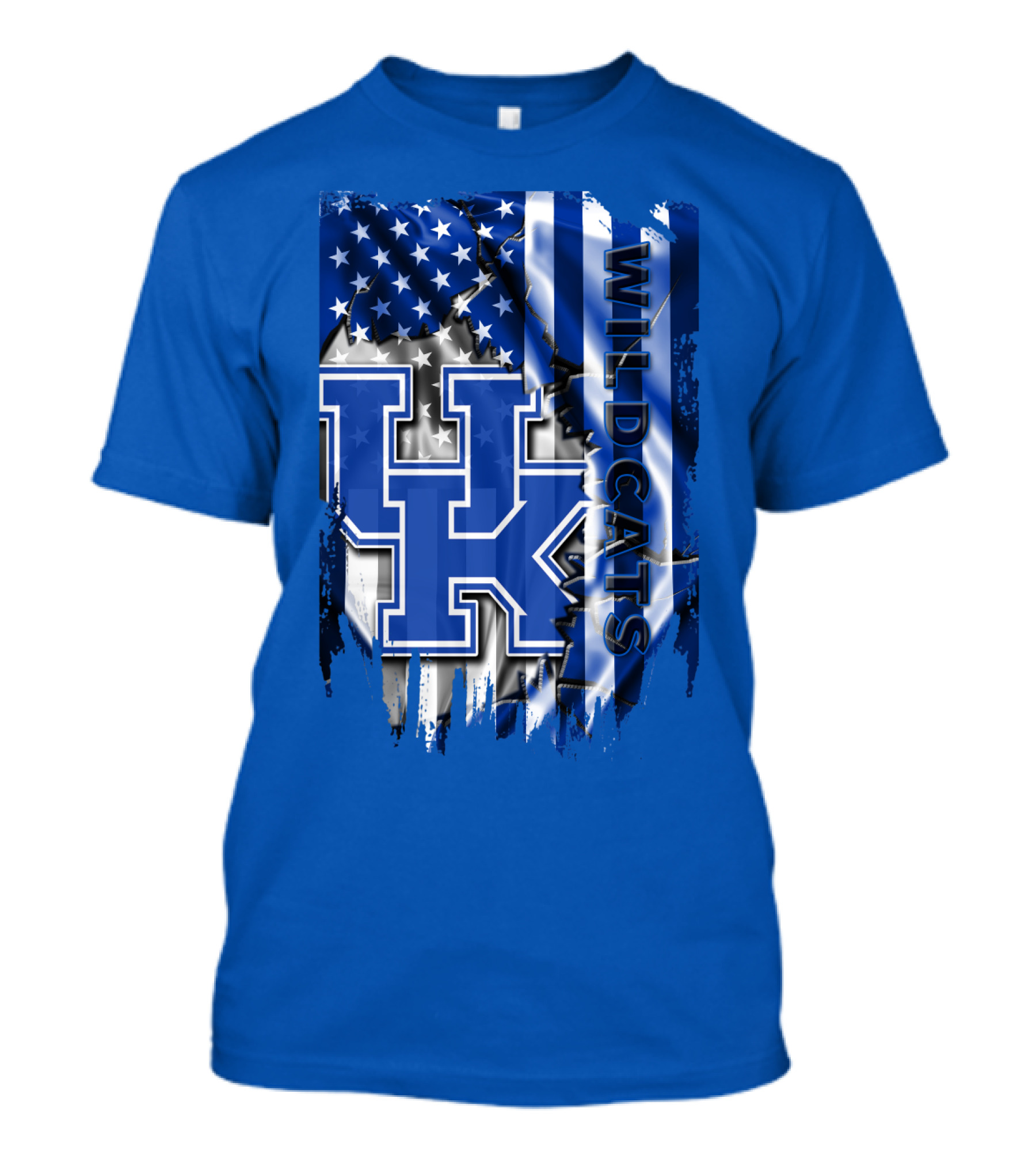 Kentucky Wildcats American Flag Tribute Uk T-Shirt