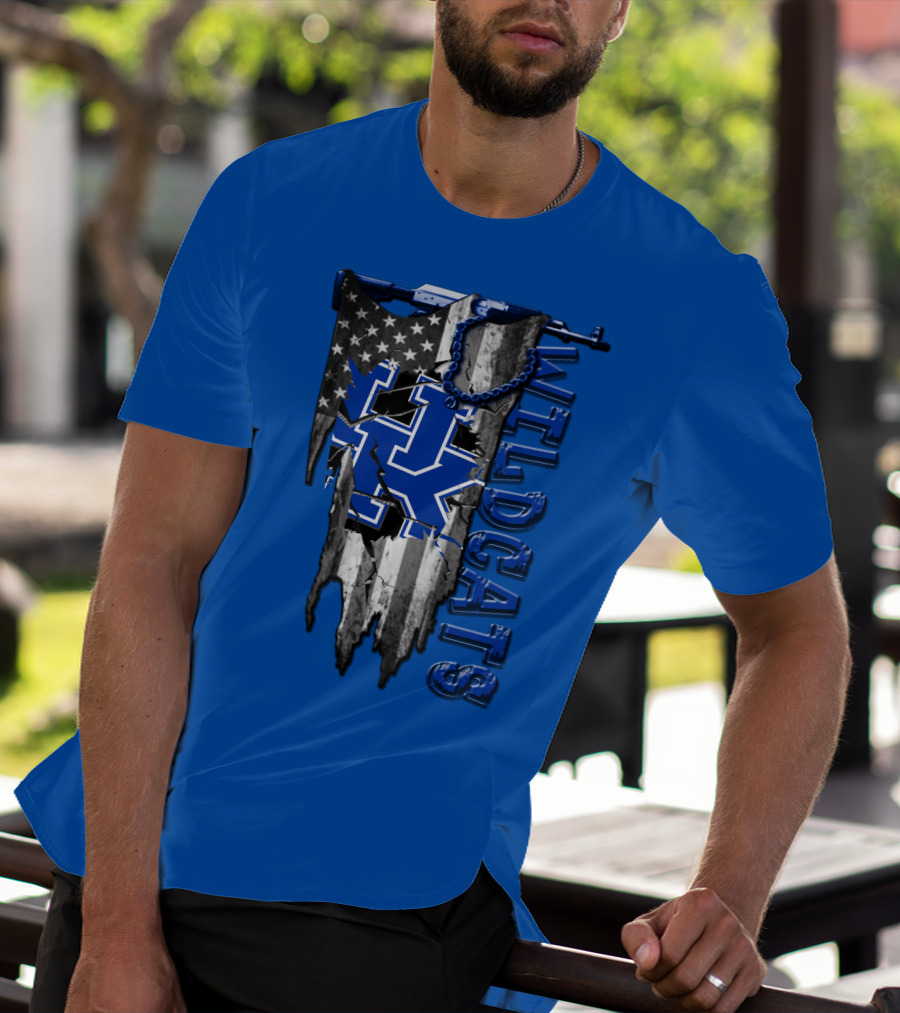 Wildcats American Flag Kentucky Wildcats T-Shirt