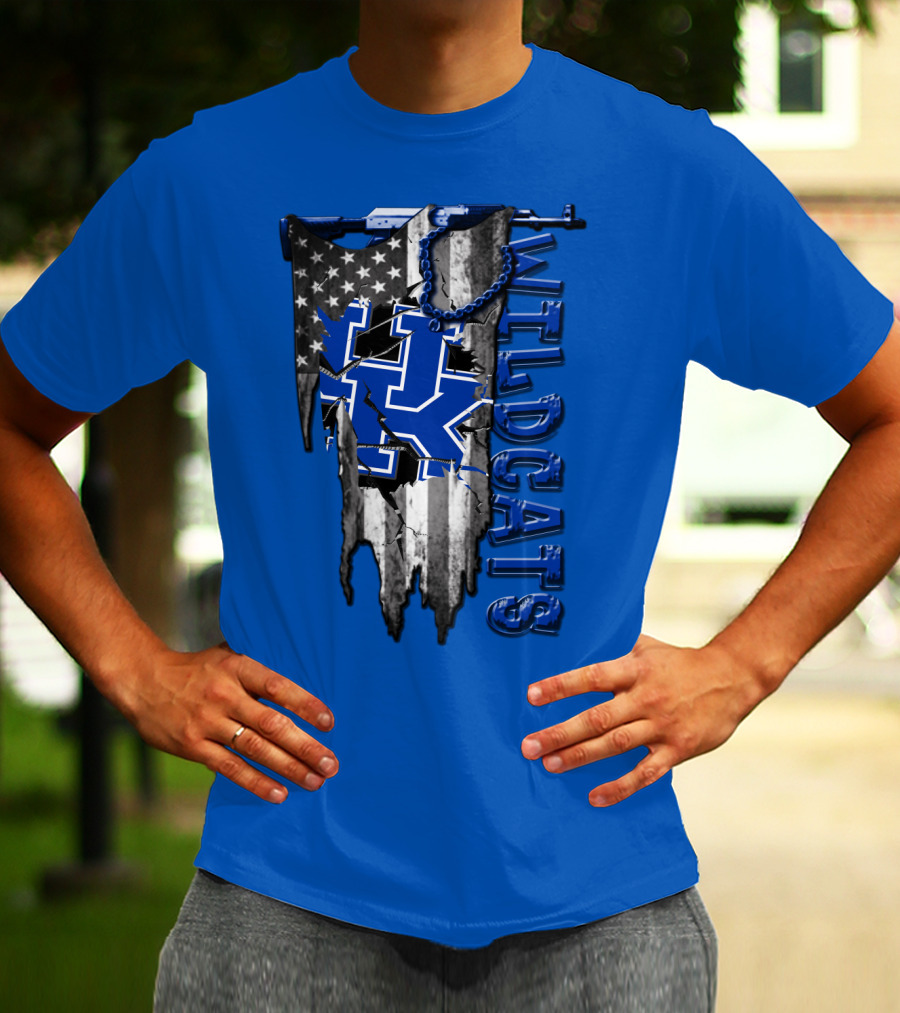 Wildcats American Flag Kentucky Wildcats T-Shirt