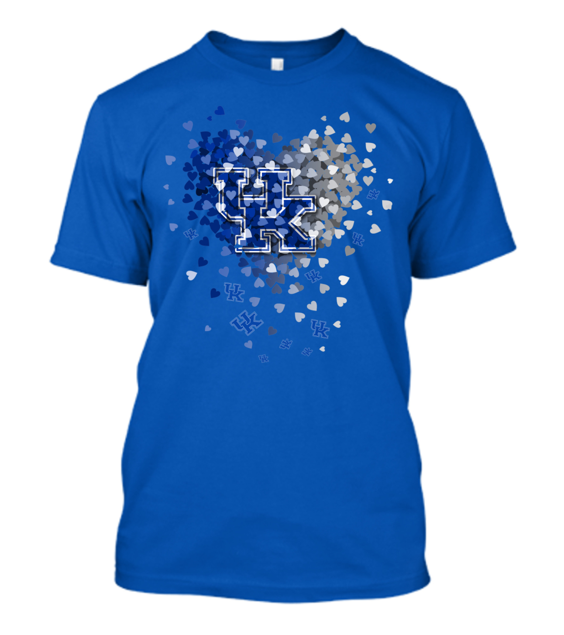 Kentucky Wildcats Uk Hearts Blue T-Shirt