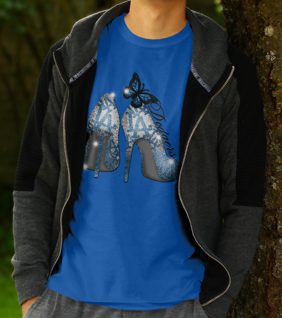 Los Angeles Dodgers La Heels Butterfly T-Shirt