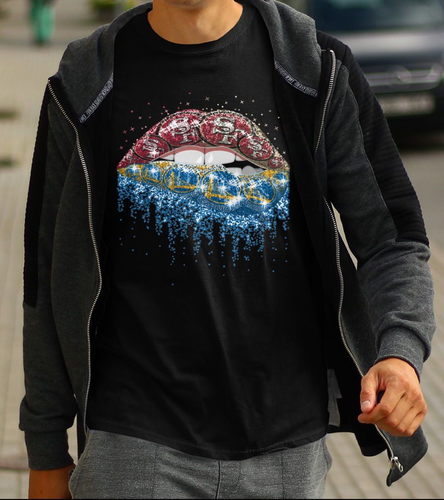 Lip San Francisco 49ers And Golden State Warriors Lips T-Shirt