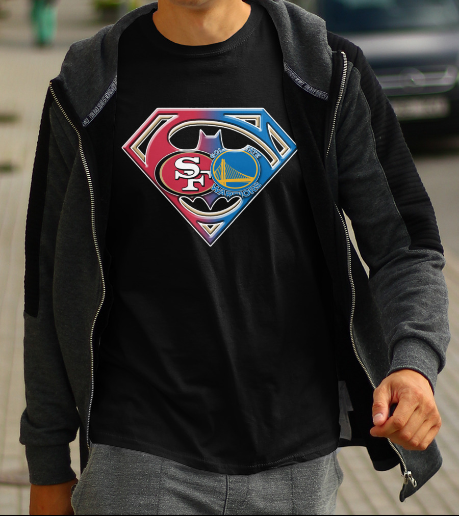 San Francisco 49ers Golden State Warriors Superman Batman T-Shirt