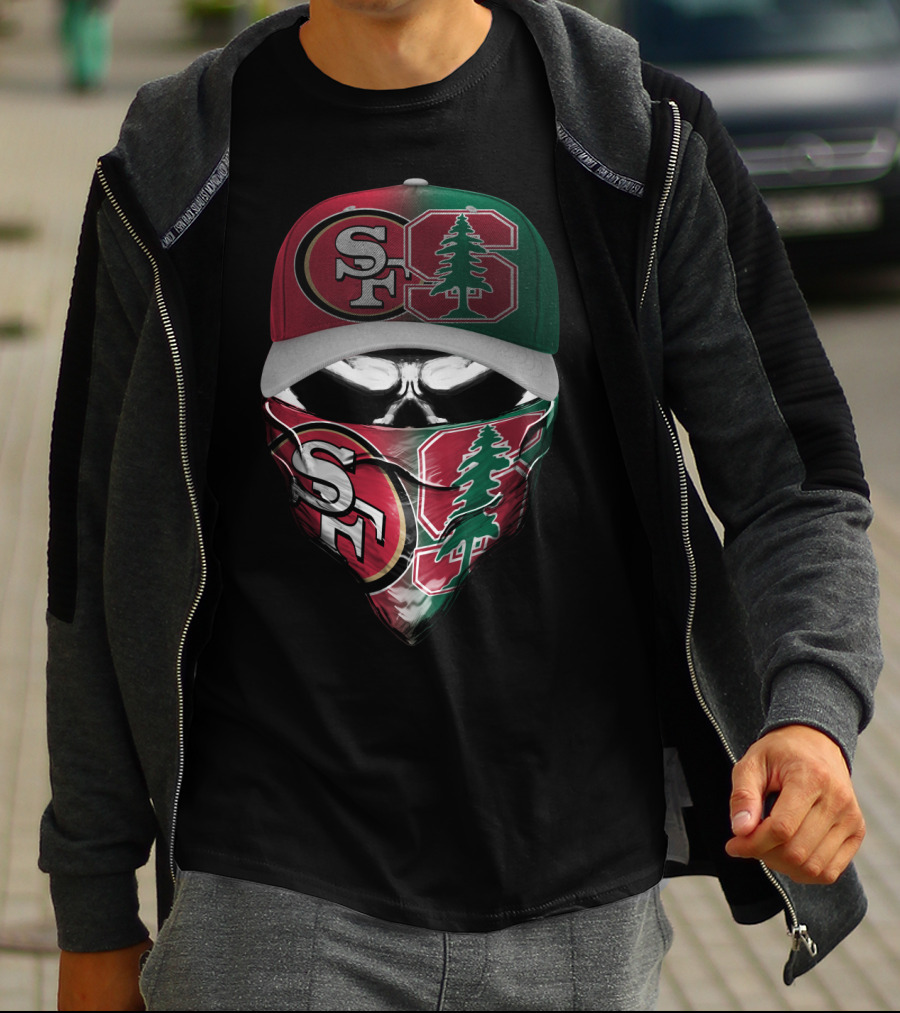 San Francisco Sf Stanford Tree Masked Skull Skum T-Shirt
