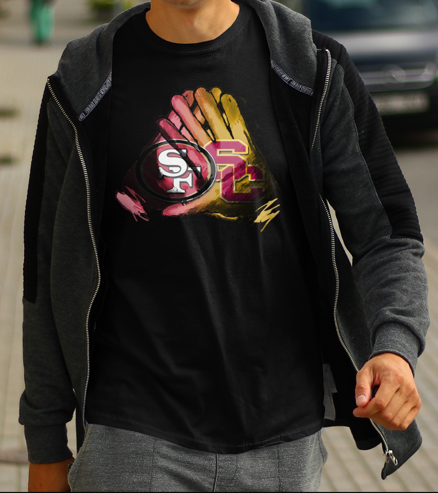 49ers And Usc Trojans For Life Fol T-Shirt